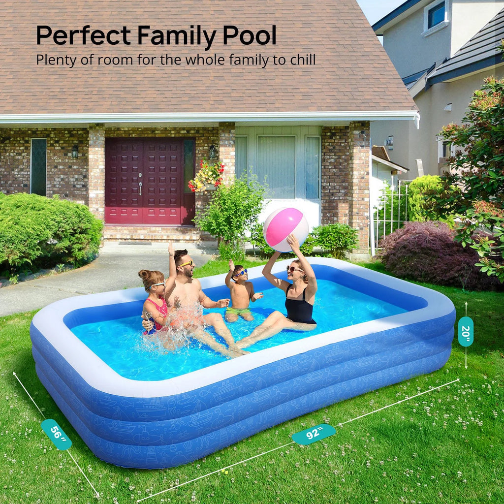 Inflatable Swimming Pools for Kids Blue Y169318