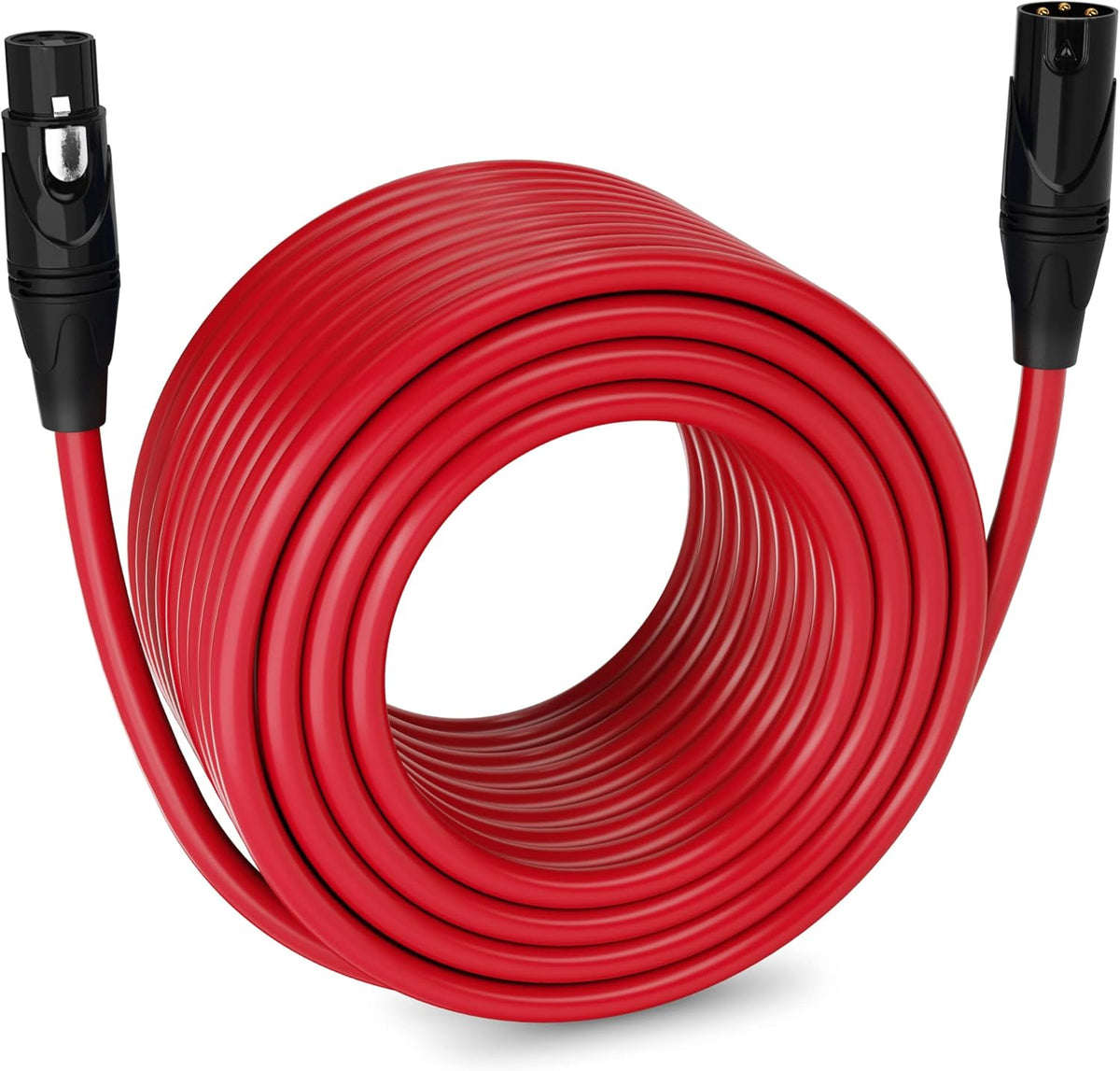 25 Feet XLR Microphone Cable, Male to Female 3 Pin, Pink, Pack of 2 Q628277