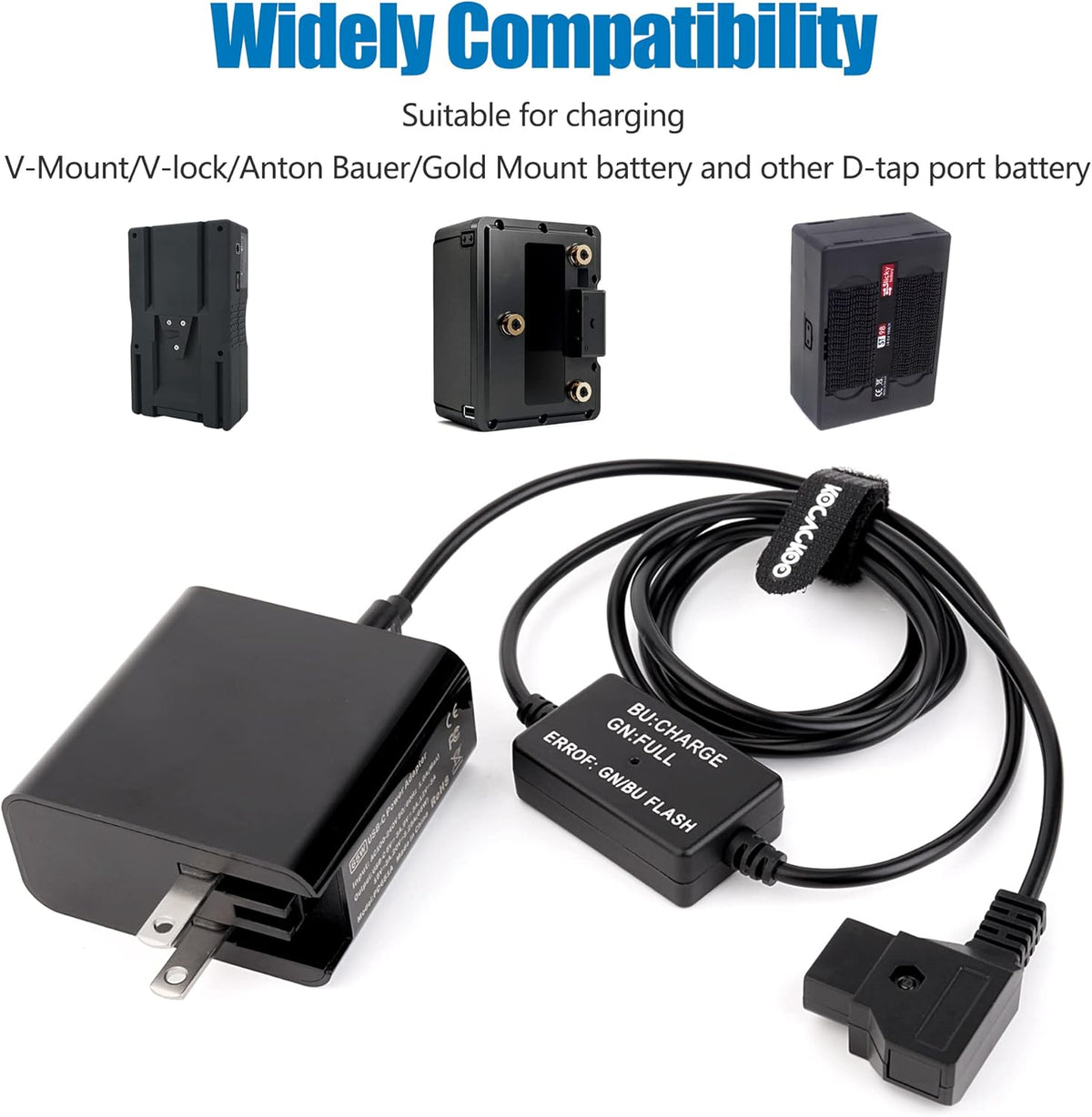 D-Tap Battery Quick Charge Power Adapter Kit, Pack of 2 H56259