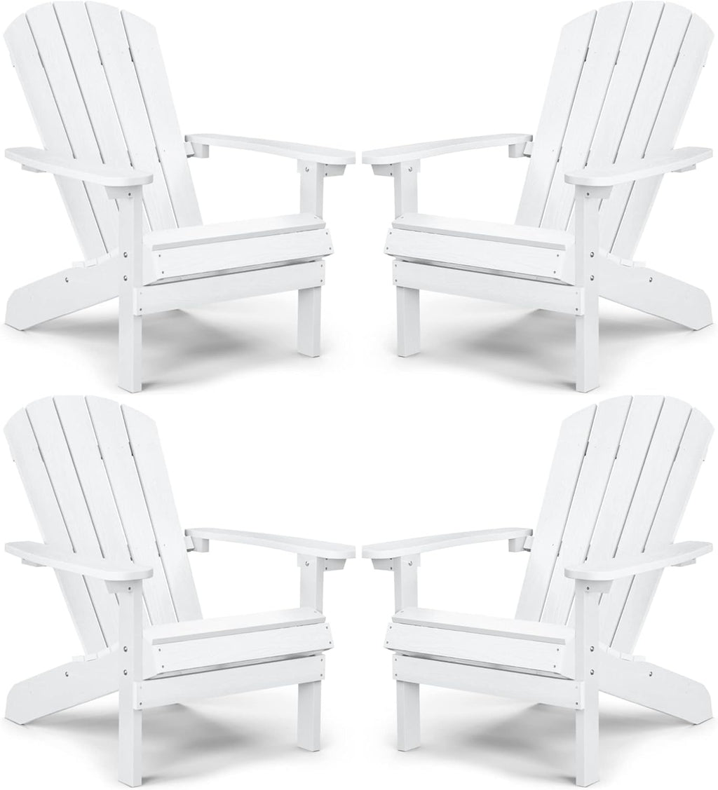 Black Plastic Adirondack Chairs Set of 2 Q750409