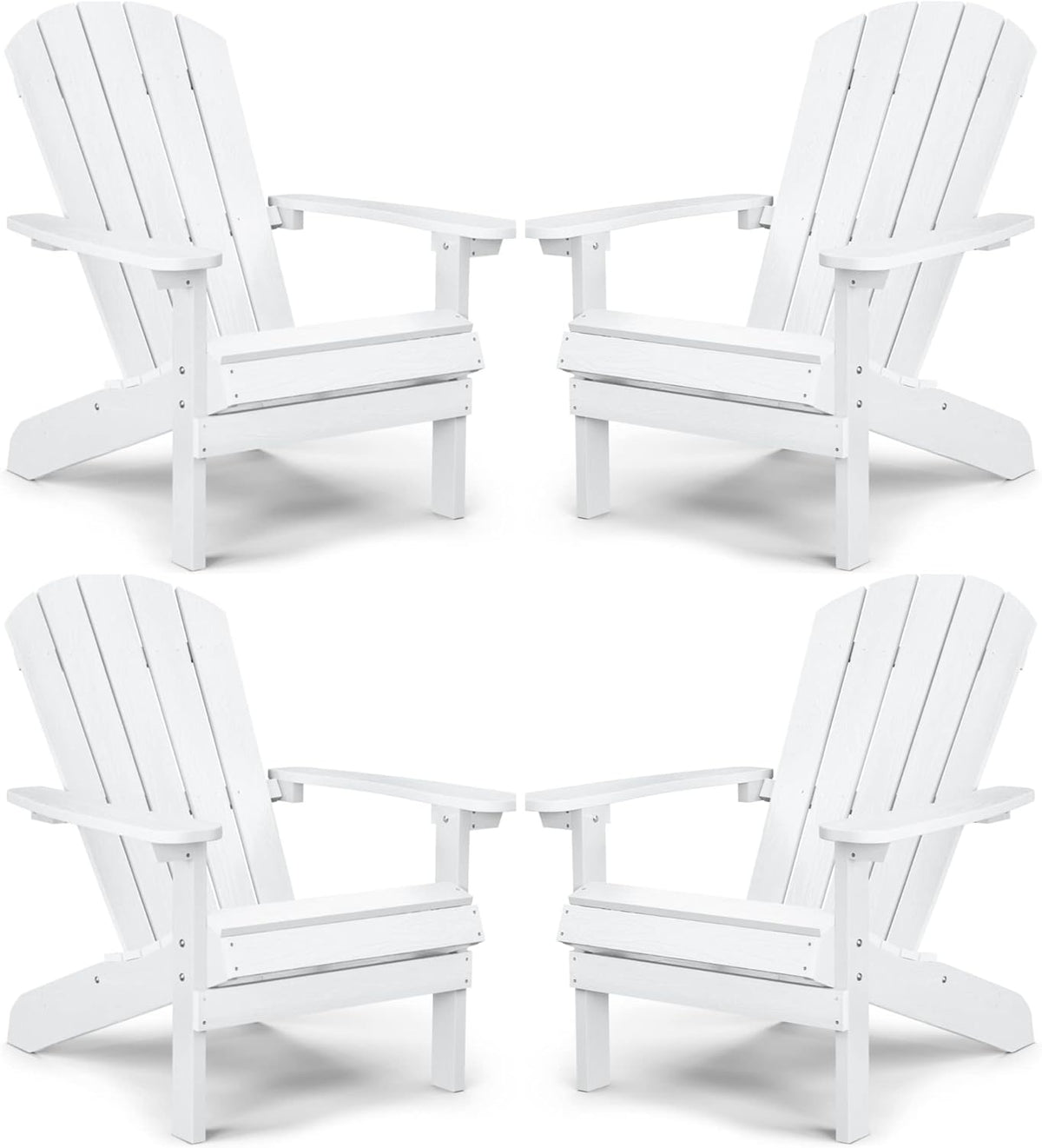 Black Plastic Adirondack Chairs Set of 2 Q750409
