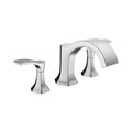 Chrome Double Handle Deck Mounted Roman Tub Faucet Trim V19354