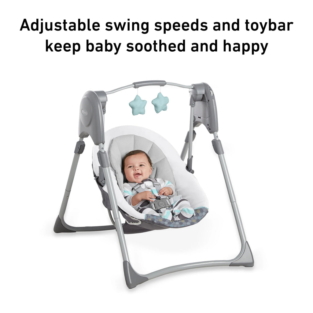 Compact Baby Swing, Gray, Infant K67572