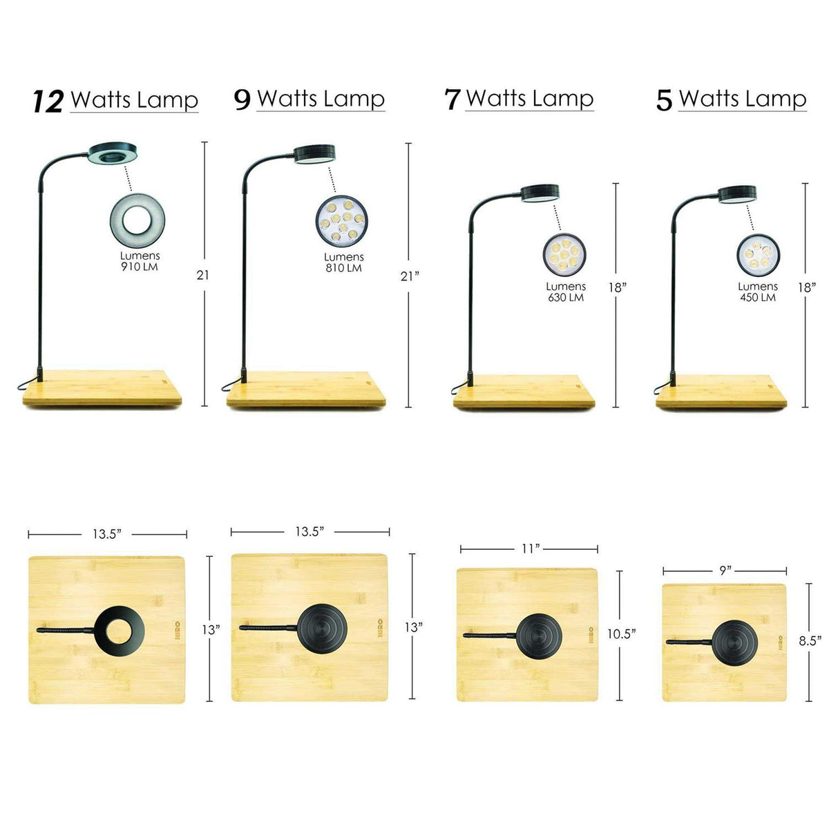 Full Spectrum LED Light with Bamboo Board C48423