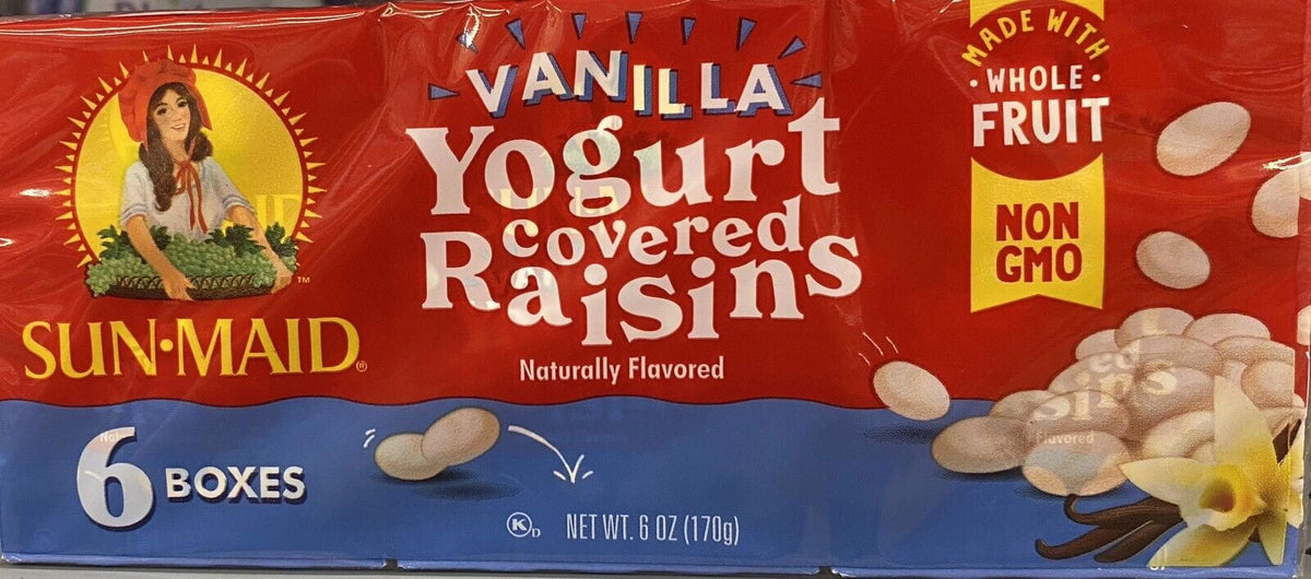 Vanilla Yogurt Covered Raisins 30 Boxes Z76973