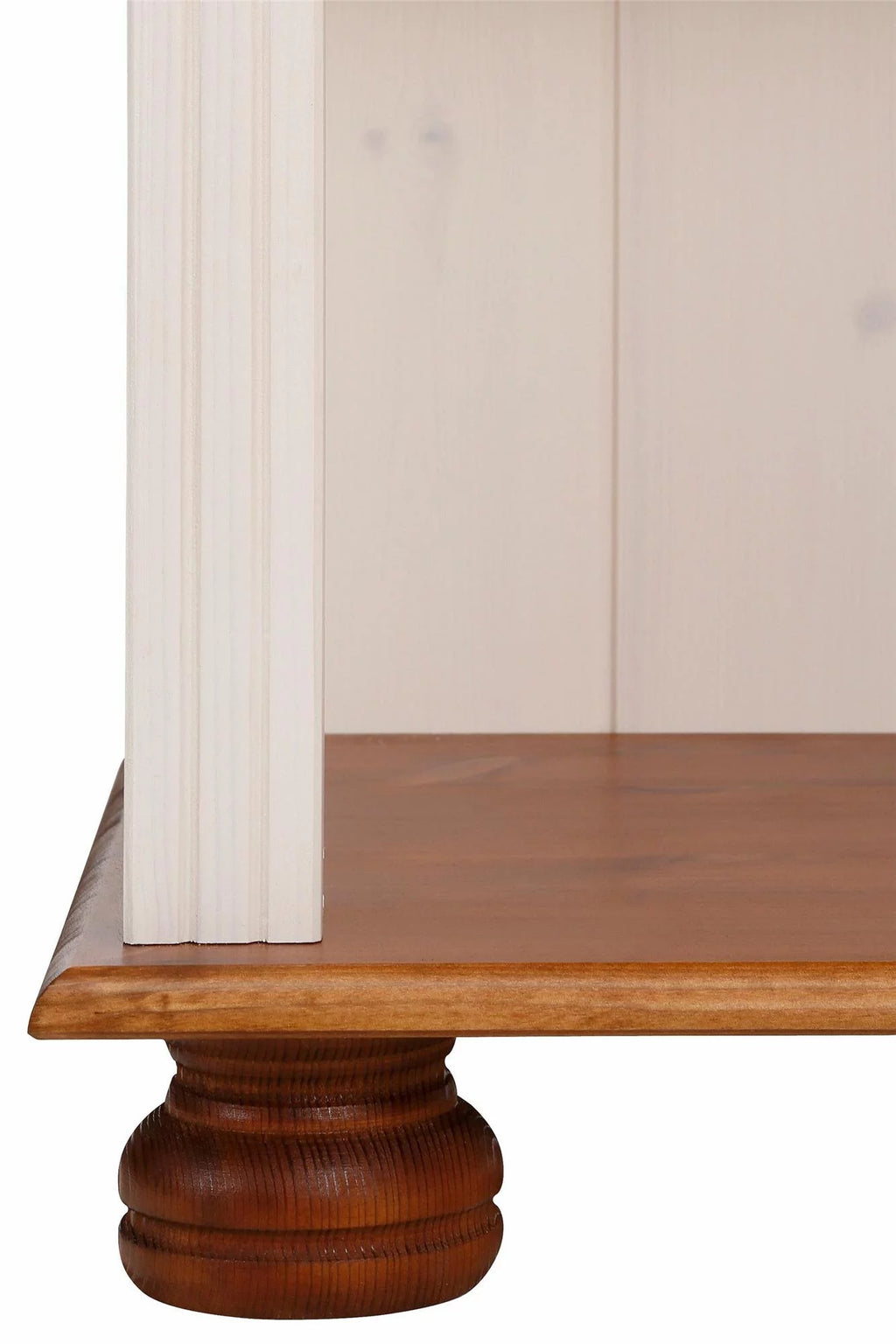 5 Shelf Open Bookcase, White and Honey X935