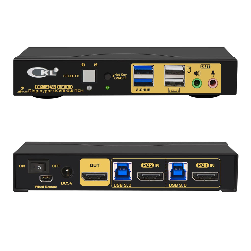 2 Port KVM Switch Dual Monitor HDMI 4K 60Hz with Cables P762
