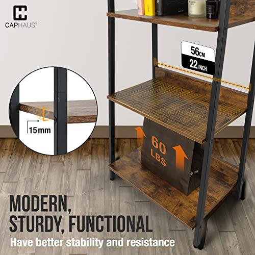 Dark Grey 4-Tier Ladder Shelf T99385