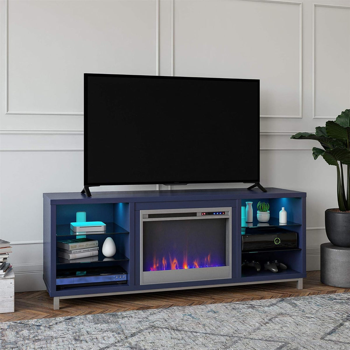 Black Oak Fireplace Stand for TVs up to 48" T299220