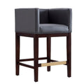 Grey and Dark Walnut Beech Wood Counter Height Bar Stool O58559