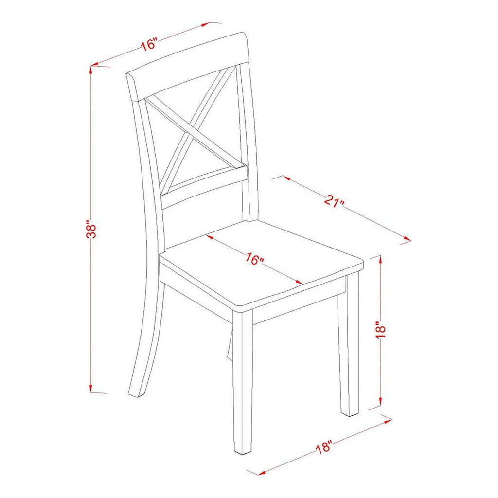 Black And Cherry Finish Wood Seat Chair T715742