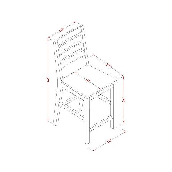 5 Piece High Top Table and 4 Counter Height Chairs Set R681