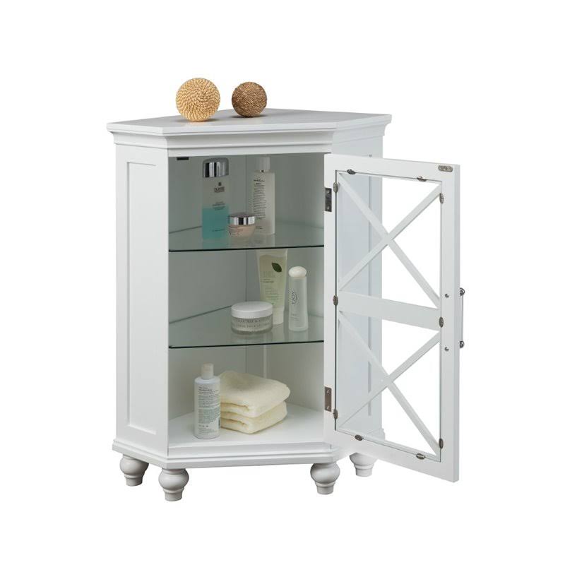 White Corner Floor Cabinet V2305