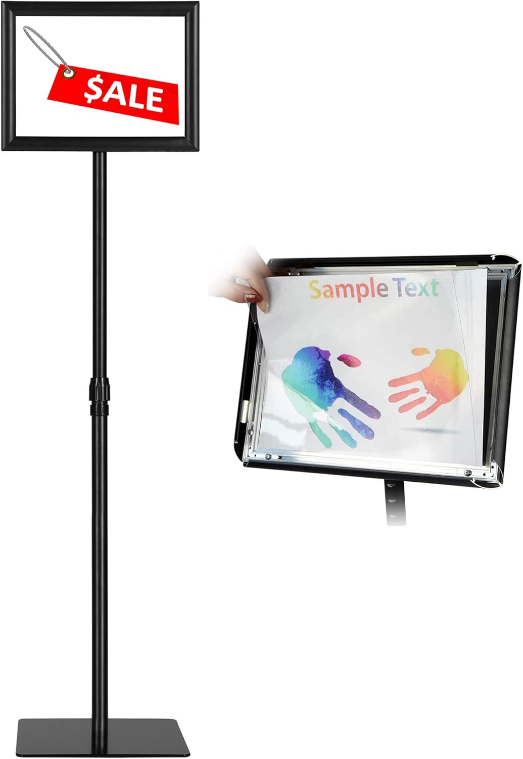 Adjustable Aluminum Sign Holder 8.5 x 11 Inch Pack of 2 J17391