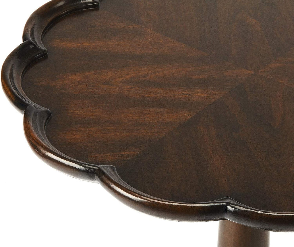 Plantation Cherry Finish Pedestal Side Table W753684