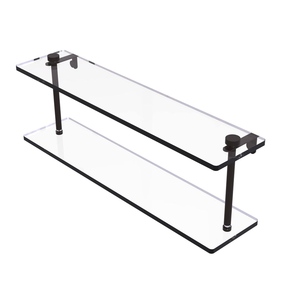 Oil Rubbed Bronze Two Tiered Glass Shelf W596