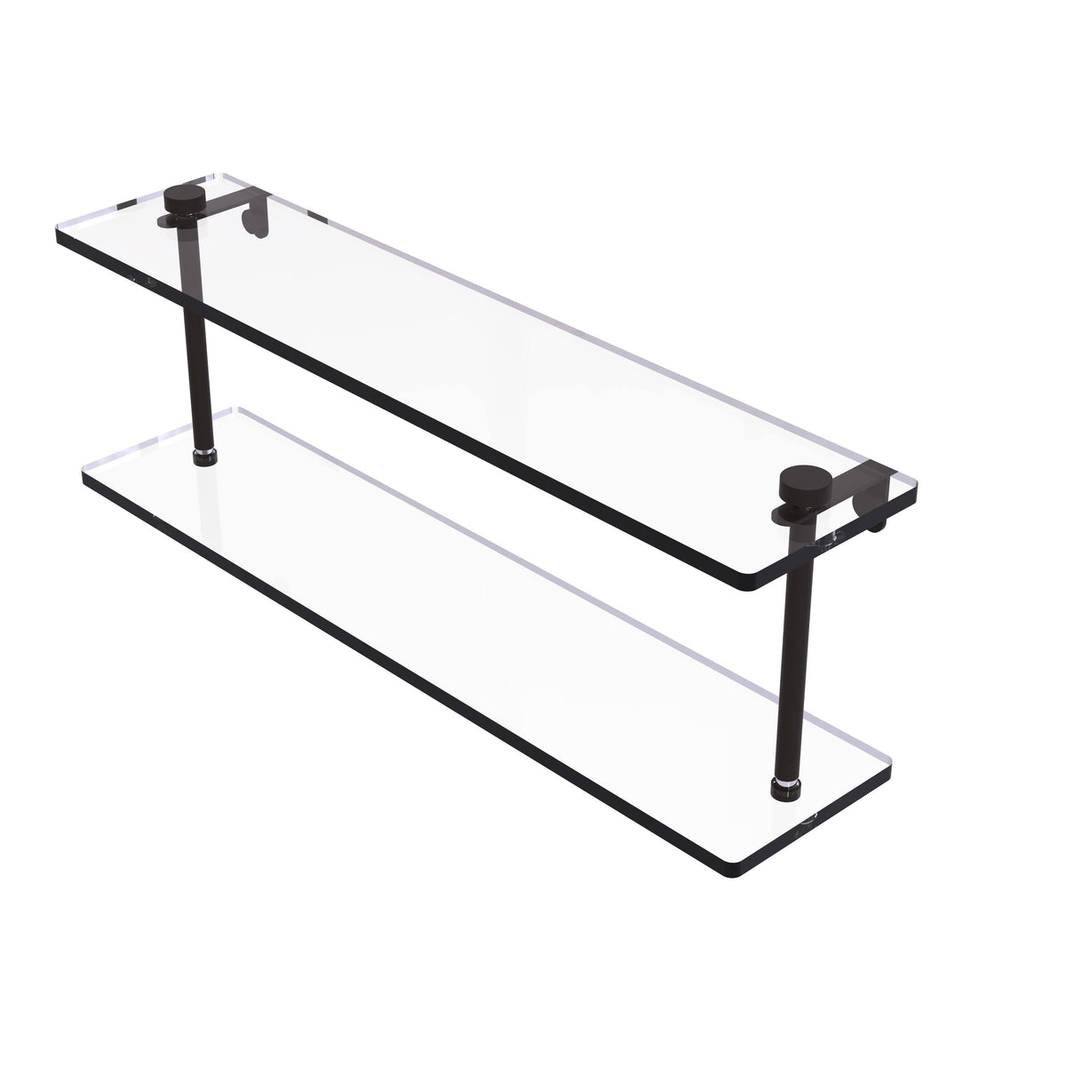 Oil Rubbed Bronze Two Tiered Glass Shelf W596