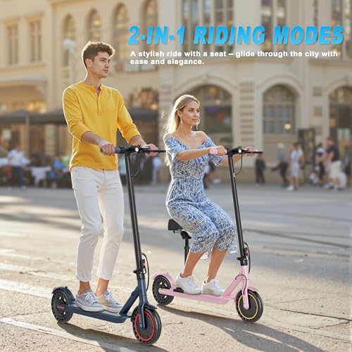 Folding Electric Scooter with Seat, 350W Motor, 8.5" Tire, 19MPH, 21Mile Range B812222