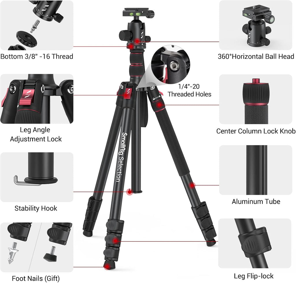 Foldable Aluminum Camera Tripod & Monopod L670171