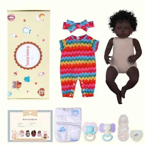 18-Inch Realistic Black Baby Doll with Clothes and Toy K622827
