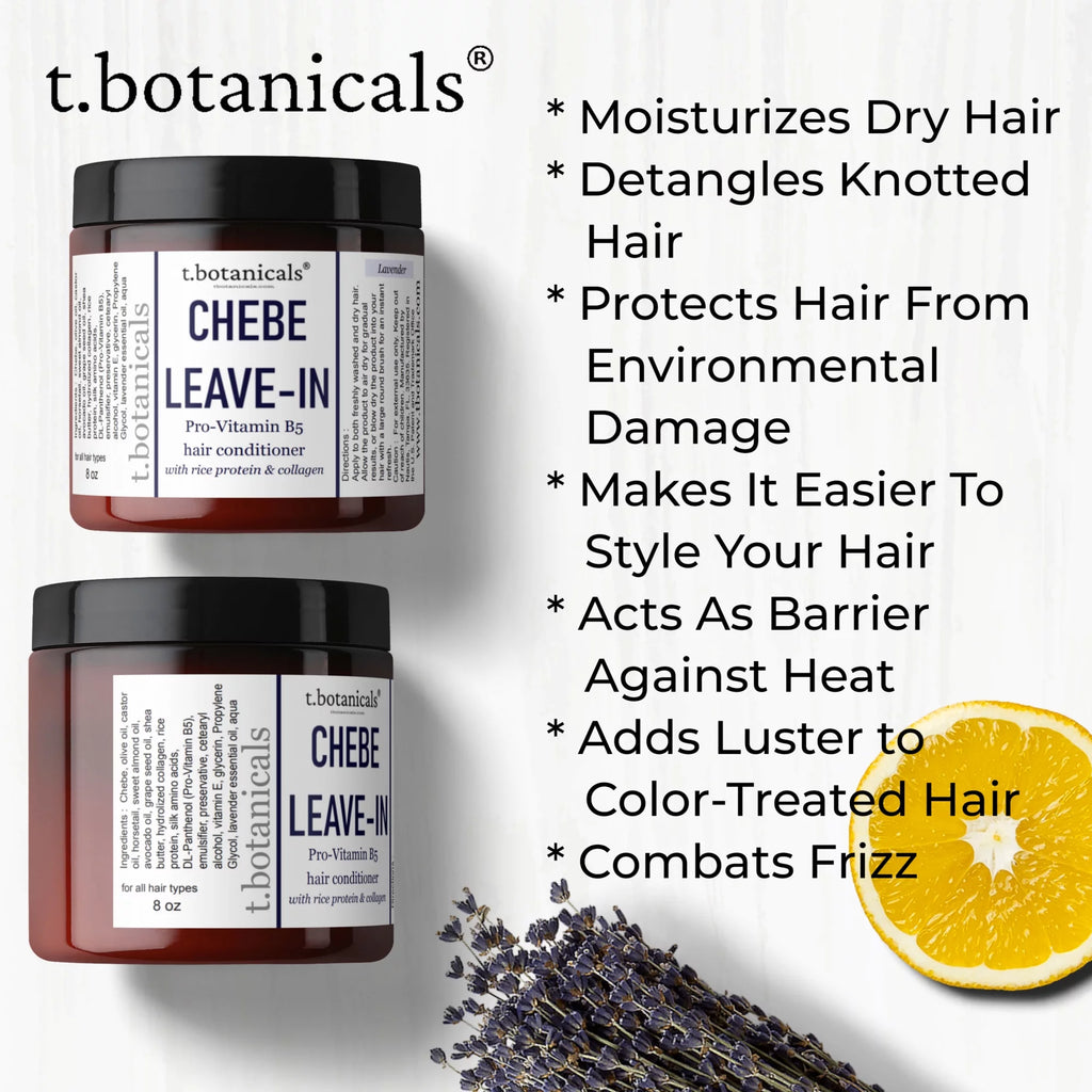 Chebe Leave In Conditioner with Provitamin B5, Chebe Butter, Chebe Powder, Chebe Oil, Silk Amino Acids, Collagen, 8 oz L724