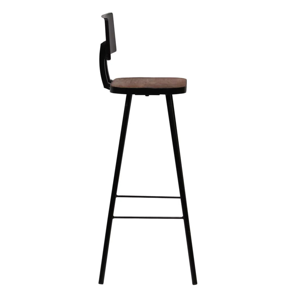2 Piece Bar Stools with Backrest Steel Frame S364