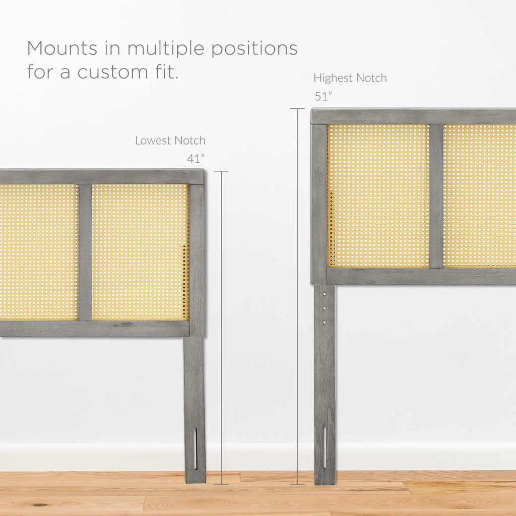 Full Size Grey Wood Headboard A8017