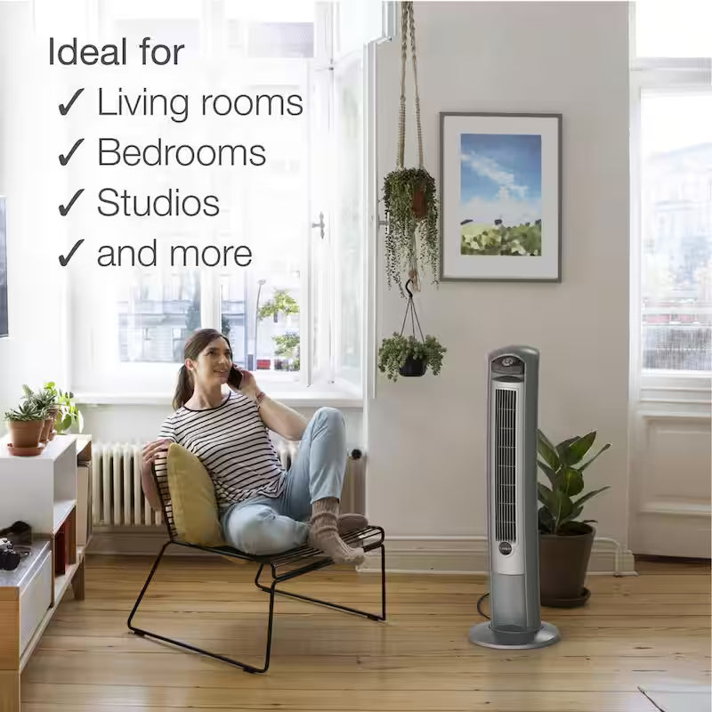 42 in. 3-Speed Oscillating Tower Fan with Remote Control Z116