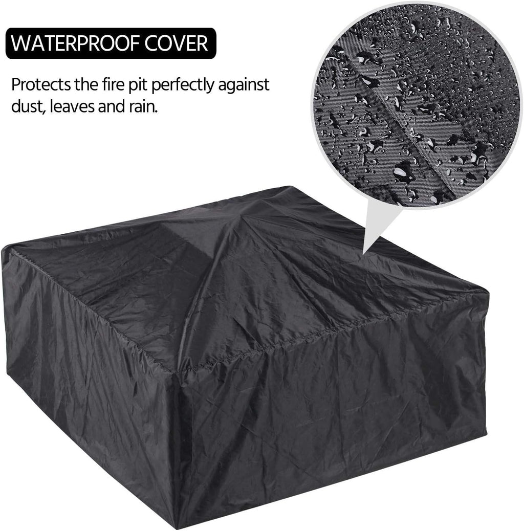 32in Square Metal Fire Pit Table A7034