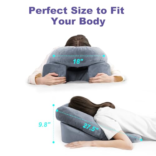 Face Down Pillow with Shredded Memory Foam and Removable Cover D358