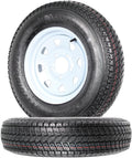 2-Pk Trailer Tire On Rim ST175/80D13 175/80 13 in. LRC 5 Hole White Spoke Wheel I230656