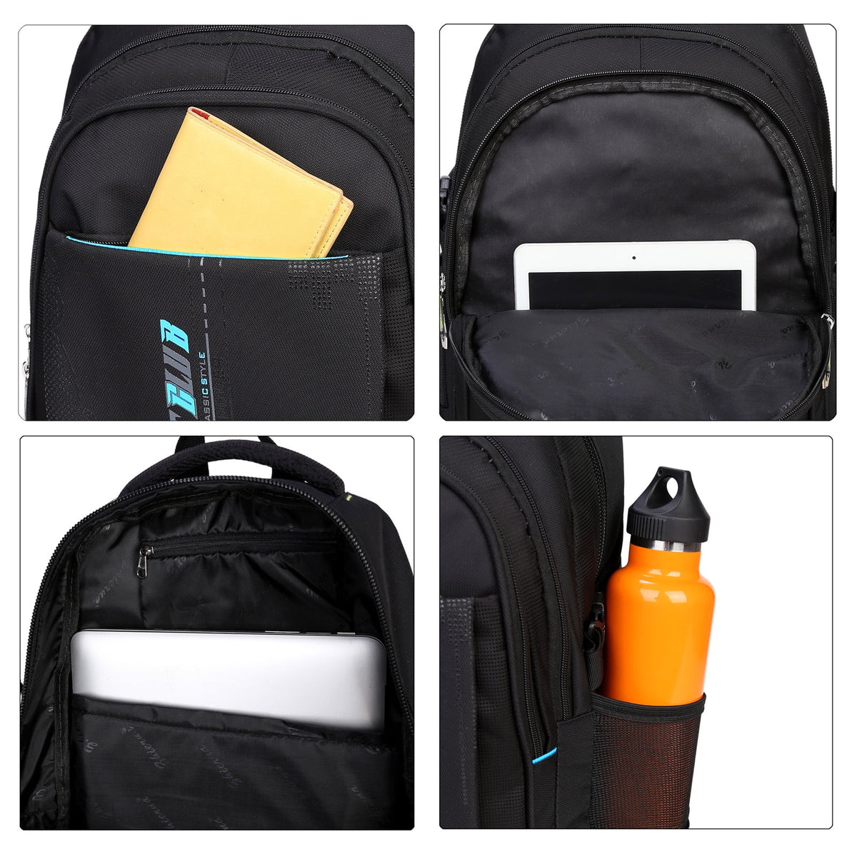 Black Blue Waterproof Lightweight Backpack G11335