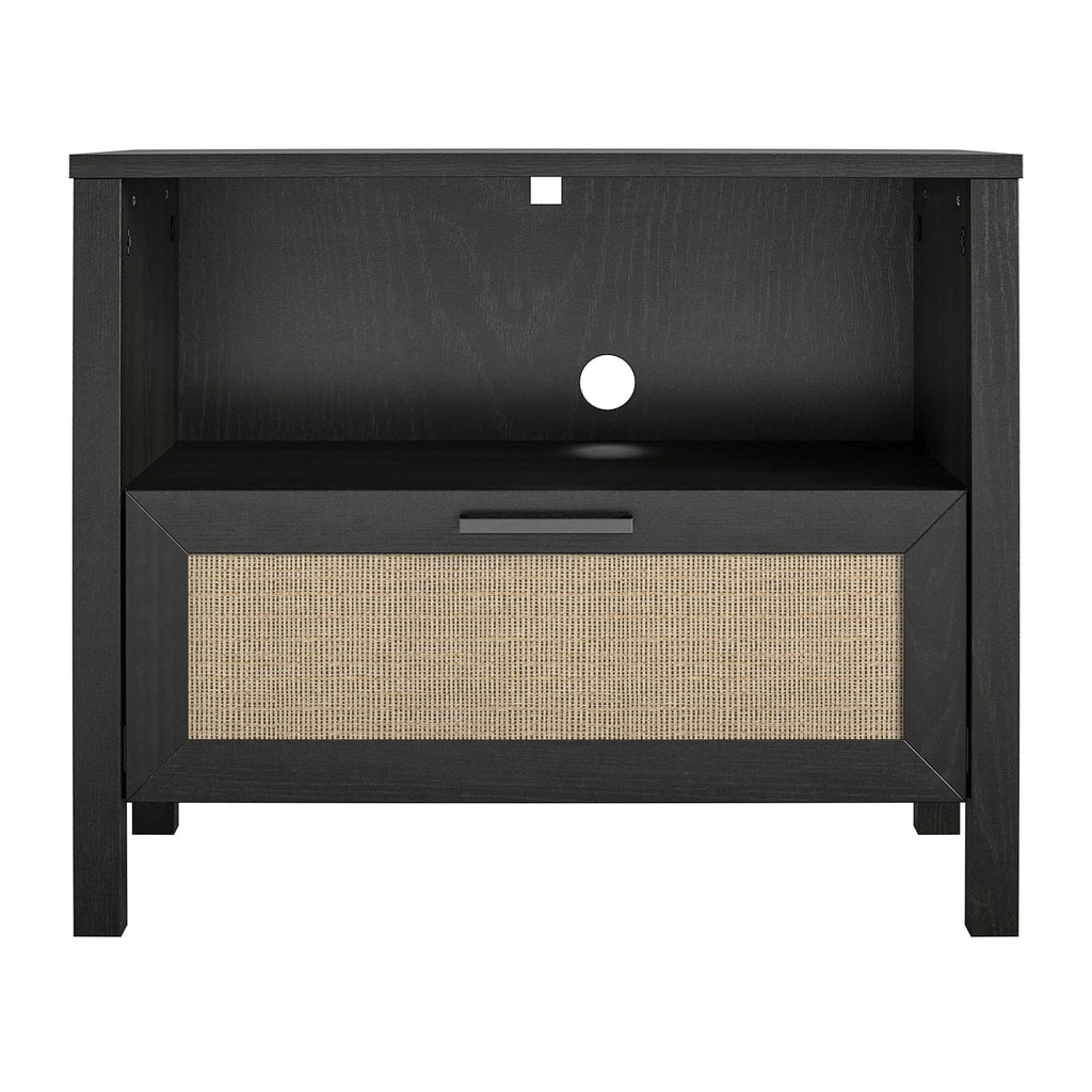 Black 1 Drawer Nightstand W85998