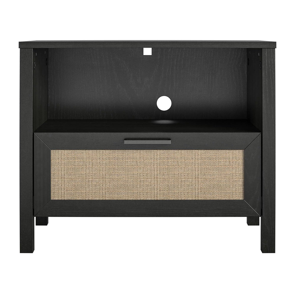 Black 1 Drawer Nightstand W85998