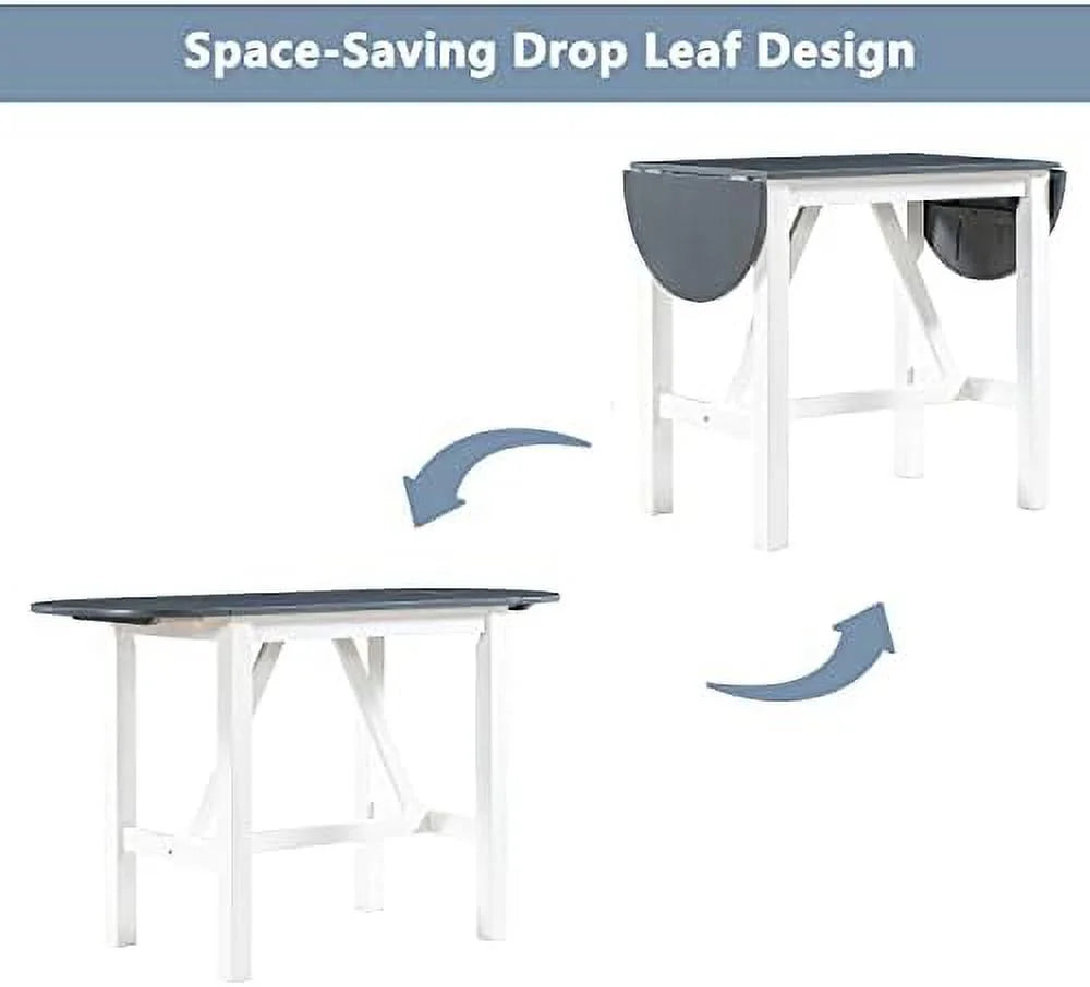 3 Piece Round Counter Height Dining Table Set with 2 Chairs H116