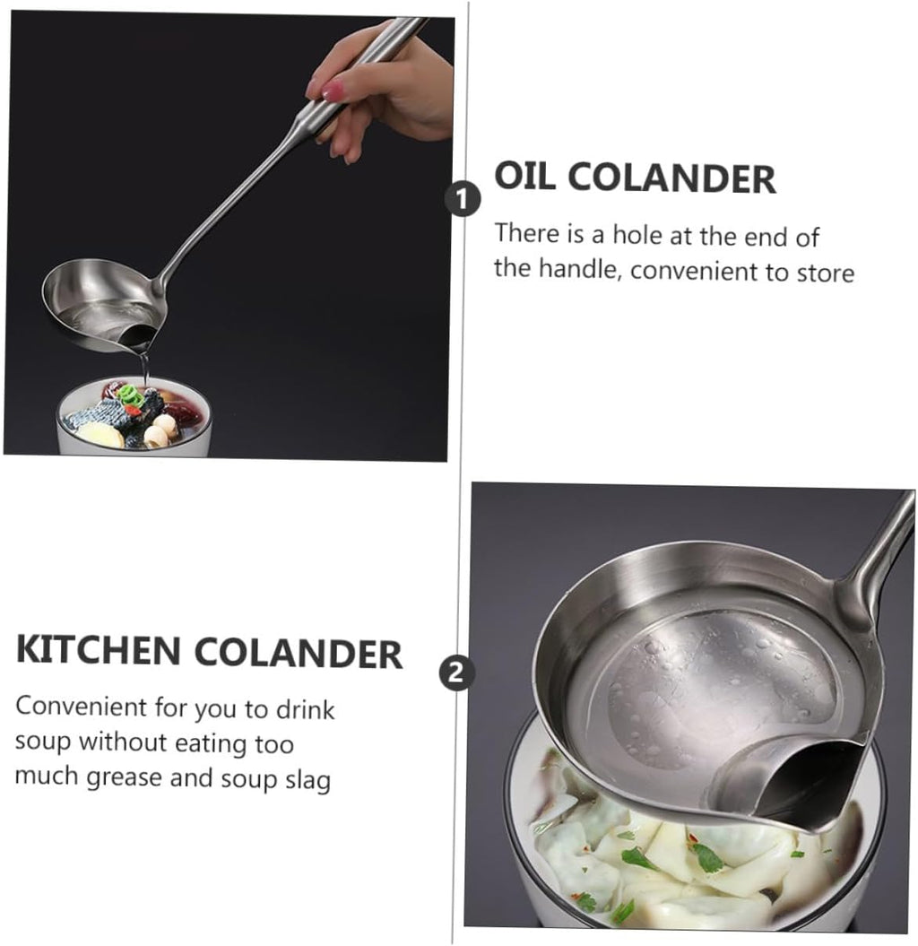 Stainless Steel Oil Separator Spoon with Fine Mesh I658