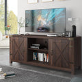 Espresso 58 TV Stand with Storage Cabinet and 3-Tier Adjustable Shelves H268