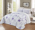 3-Piece Oversize Quilt Set Reversible Bedspread Coverlet Cal King Size O90140