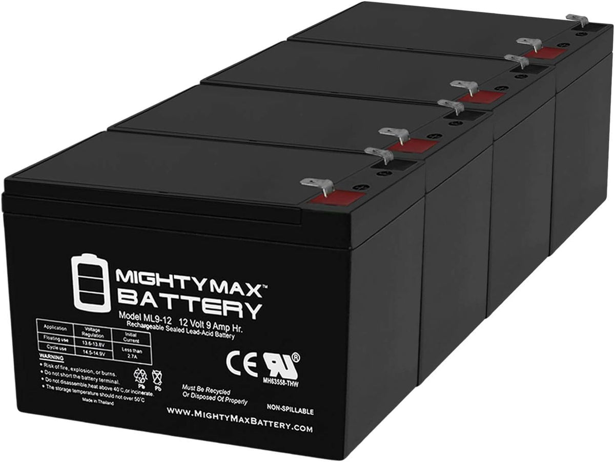 12 Volt 9 AH SLA Battery - Pack of 8 O149227