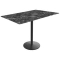 42 in. Indoor & Outdoor Table with Black Marble Top F8795