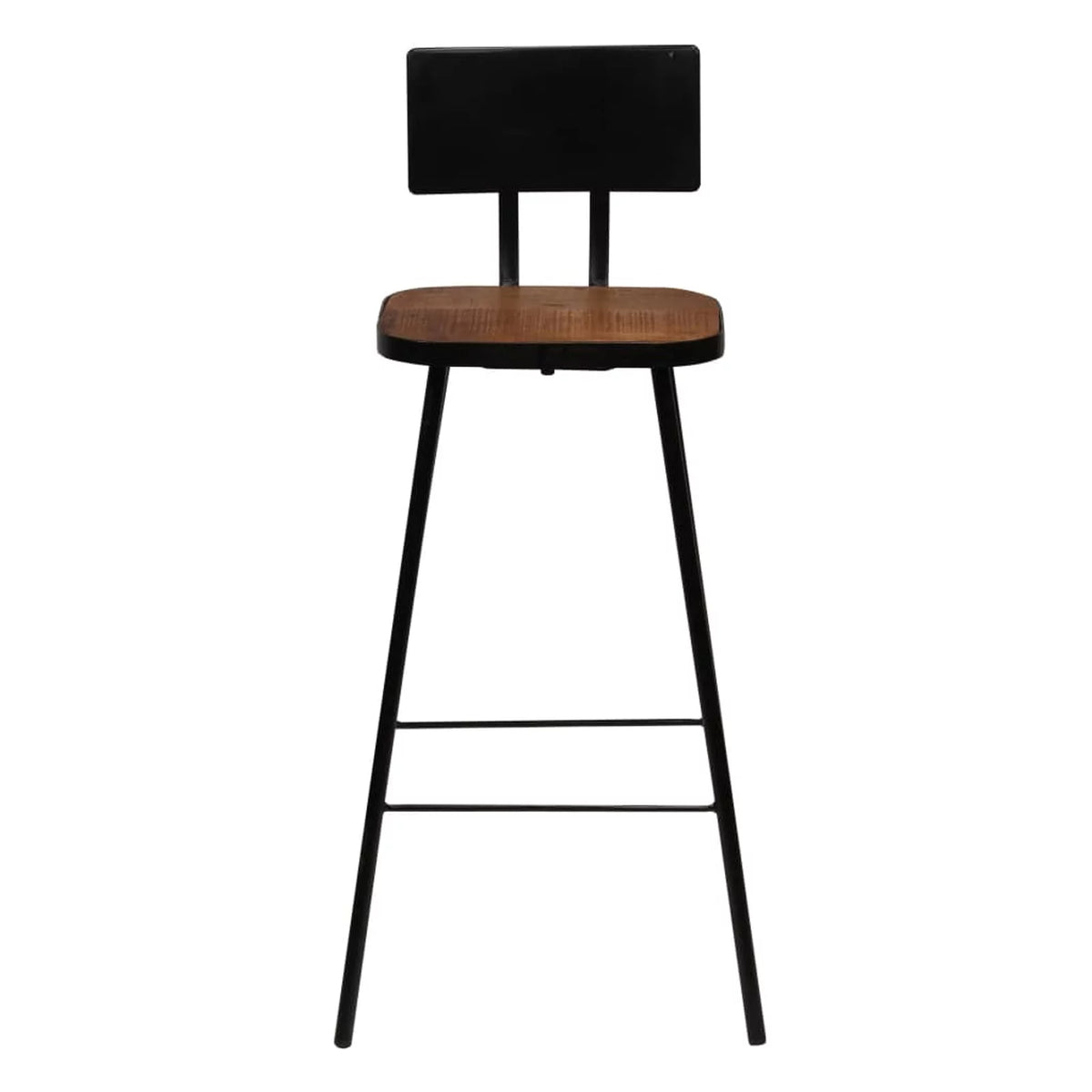2 Piece Bar Stools with Backrest Steel Frame S364