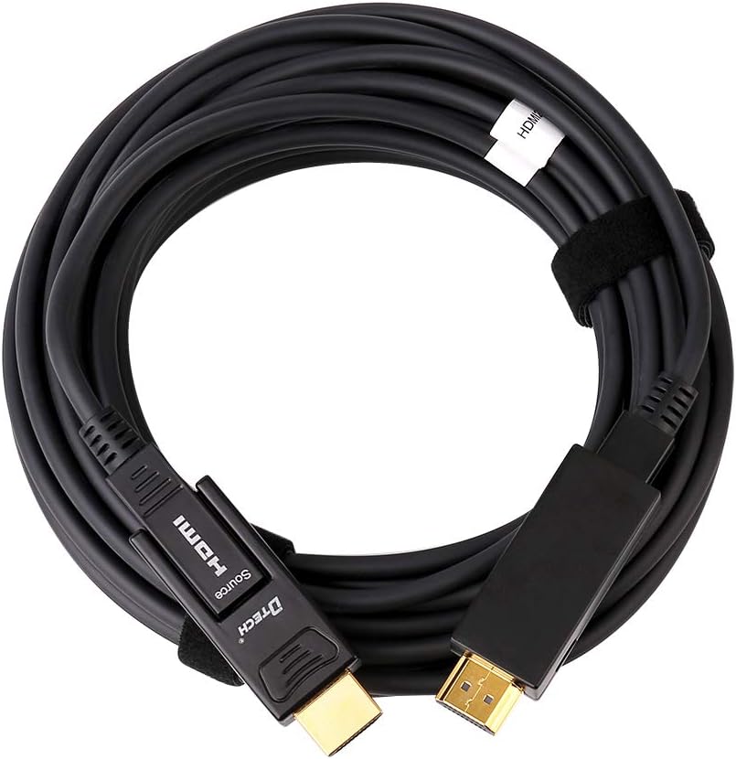 Fiber Optic HDMI Cable 50 Feet Ultra HD 4K 60Hz 18Gbps High Speed with Dual Micro HDMI and Standard HDMI Connector C708