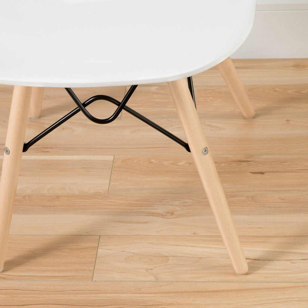 Clear and White Dining Side Chair C67117
