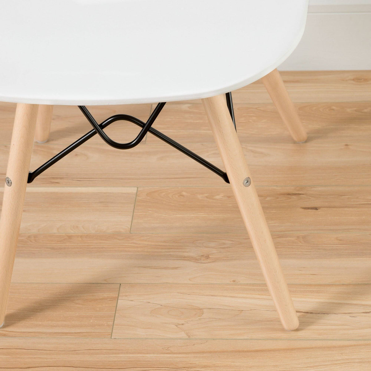 Clear and White Dining Side Chair C67117