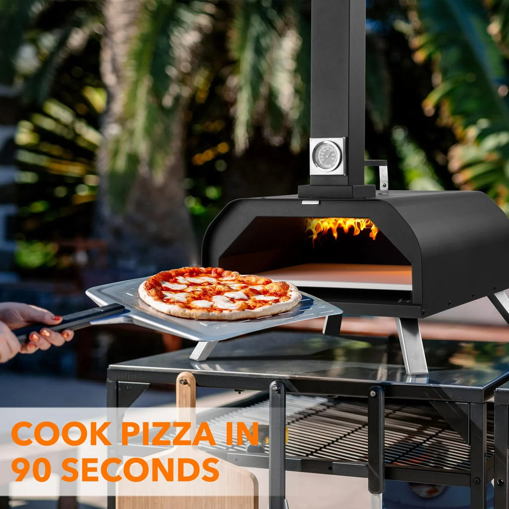 13 Wood Fired Stainless Steel Pizza Oven with Pizza Stone E348366