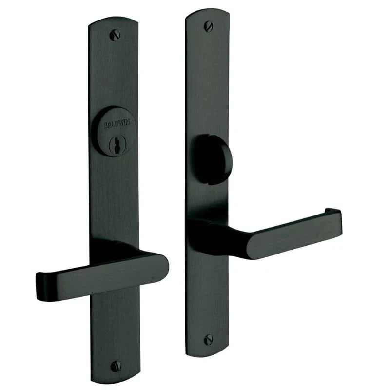 Satin Black Single Cylinder Mortise Handleset Trim Set L628