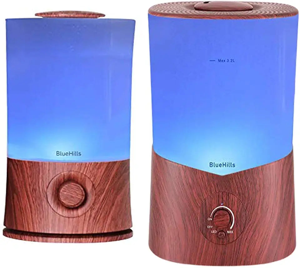 2000 Ml and 3000 Ml Set of 2 Essential Oils Diffusers Dark Wood Grain Q981
