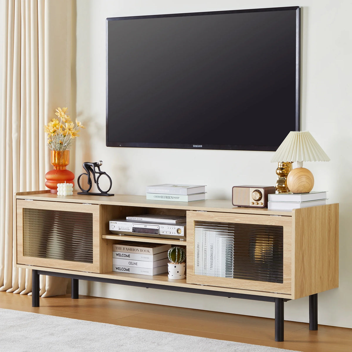 TV Stand up to 70 Natural Beige Q8058