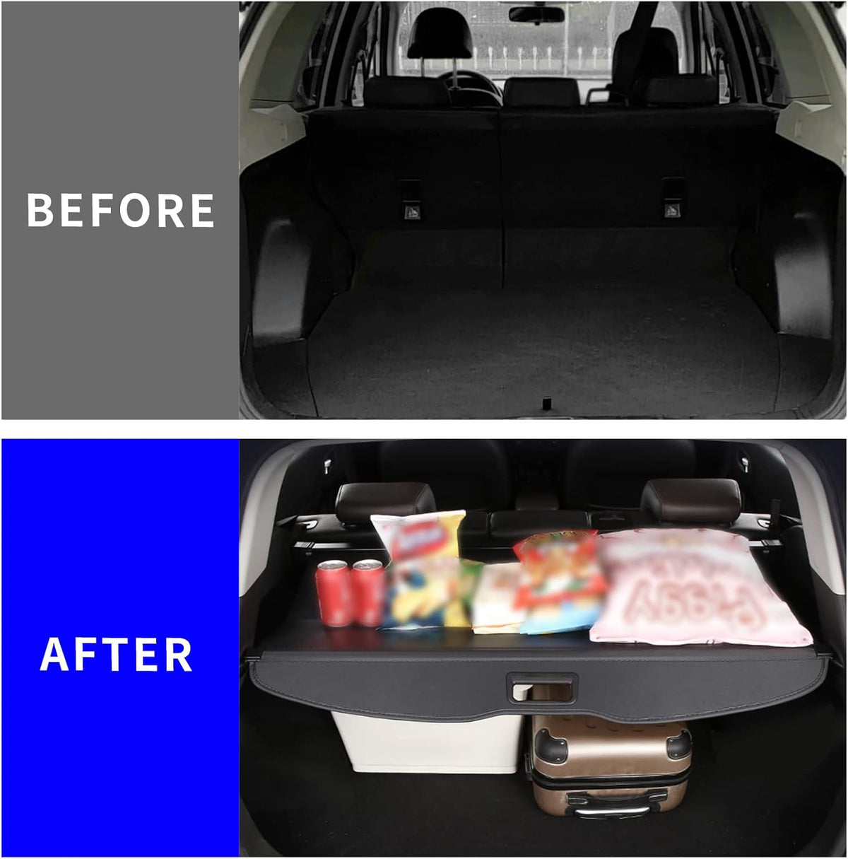 Black Retractable Cargo Cover for Subaru Forester N7128
