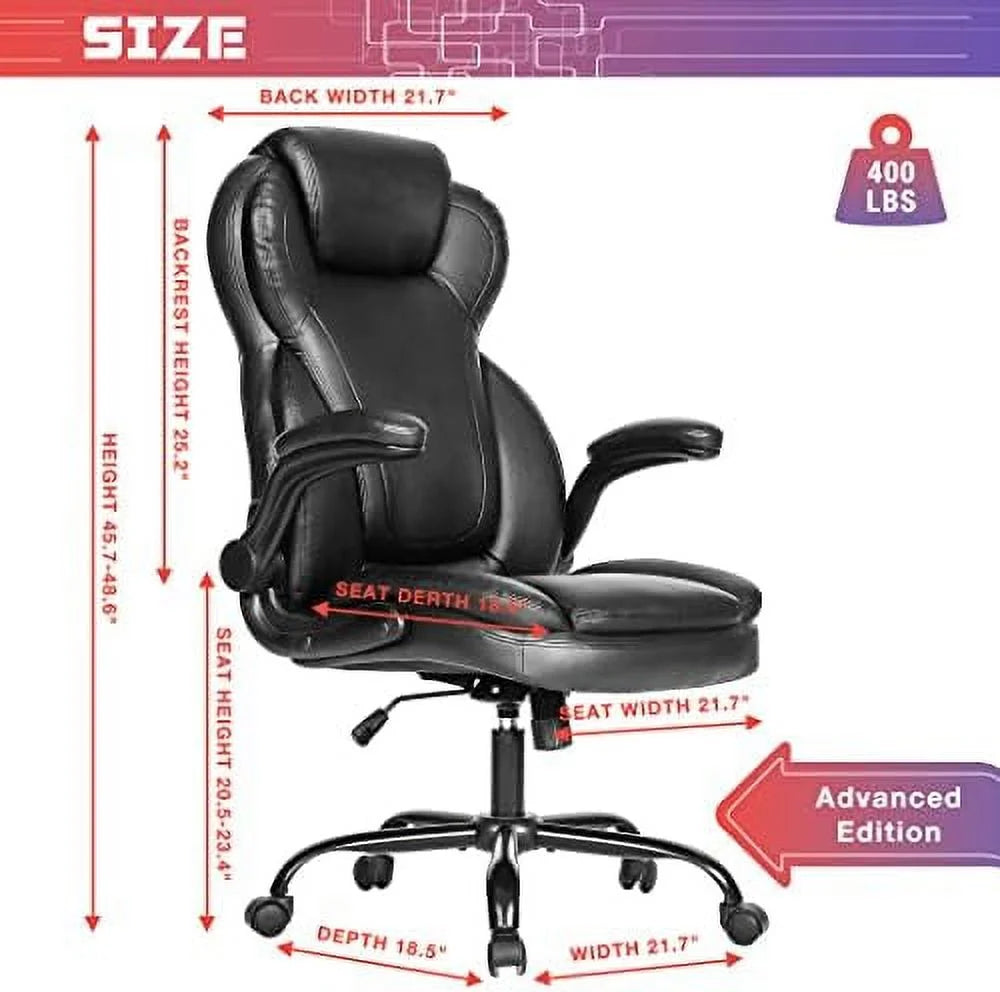 Big and Tall Fabric Office Chair 400lbs Heavy Duty Executive Desk Chair Z356909